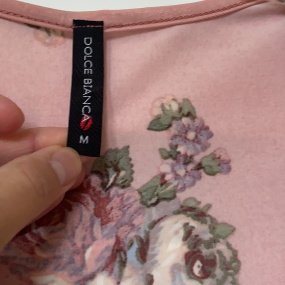 Pink floral tunic in size M - Picture 2 of 4